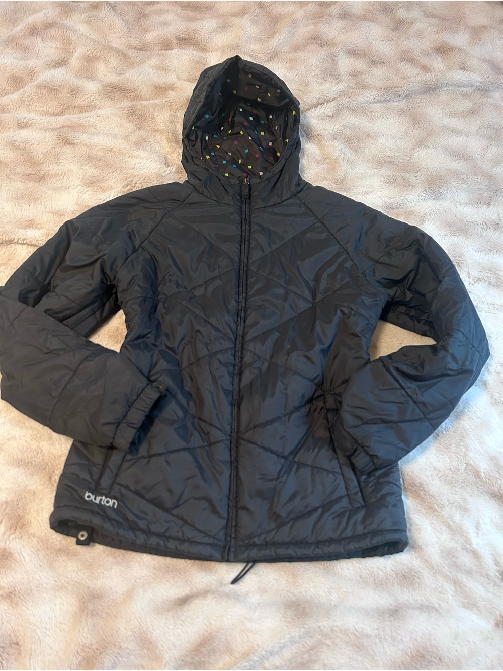 Burton Black Hooded Snowboard Puffer Jacket